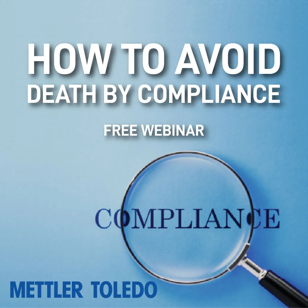 Avoid Death by Compliance webinar by METTLER TOLEDO